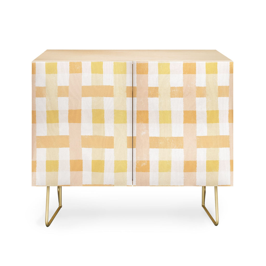 Menina Lisboa Yellow Pink Gingham Credenza