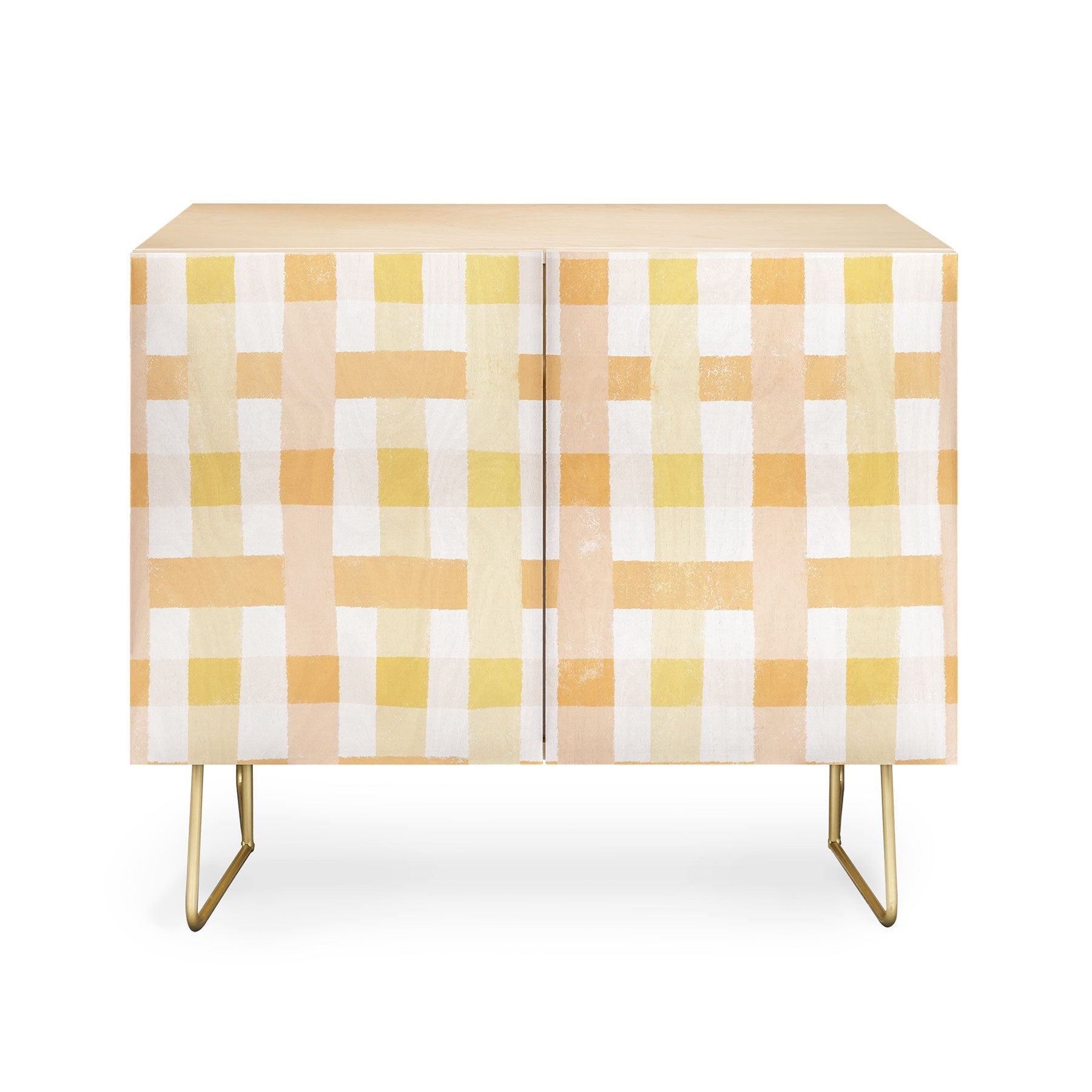 Menina Lisboa Yellow Pink Gingham Credenza