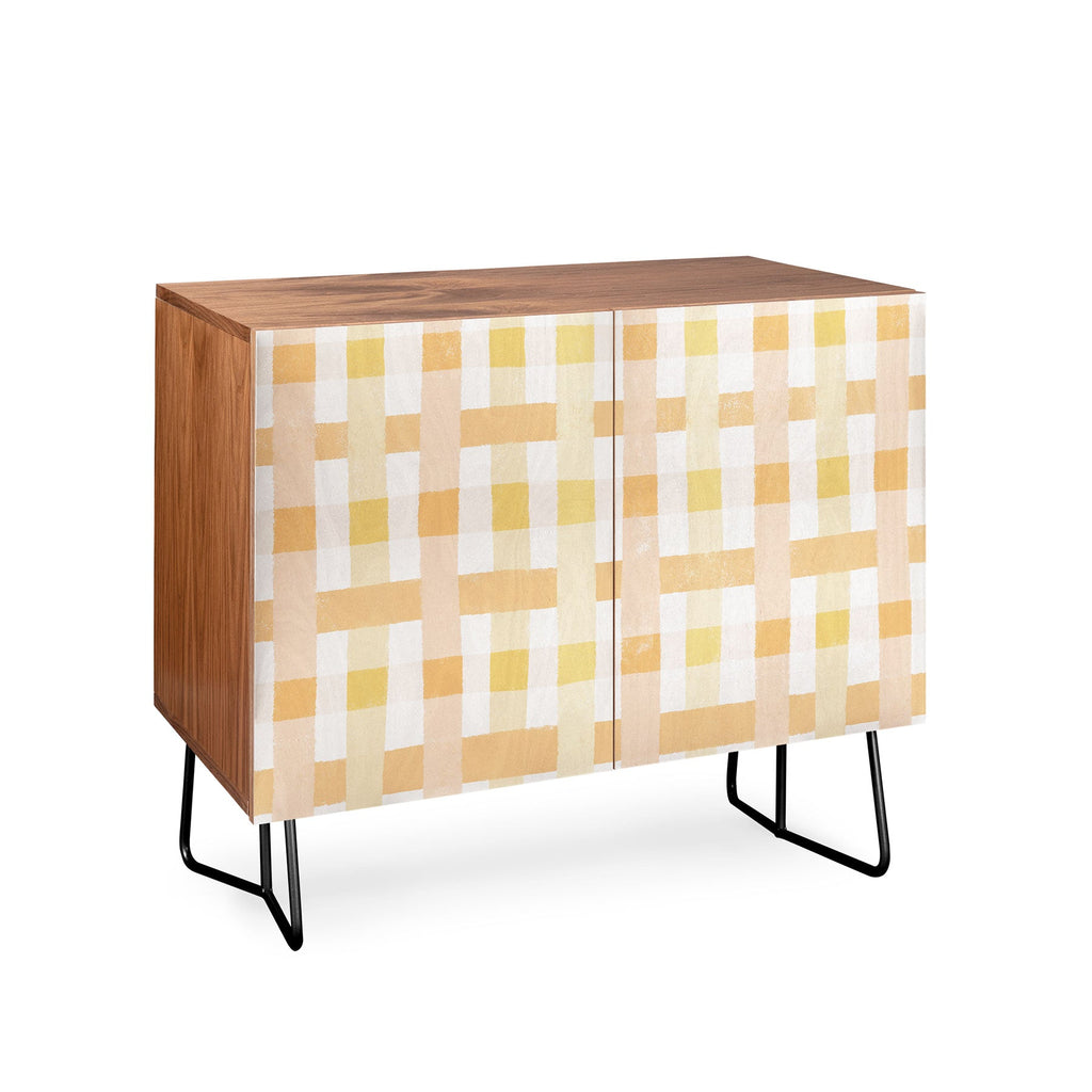 Menina Lisboa Yellow Pink Gingham Credenza