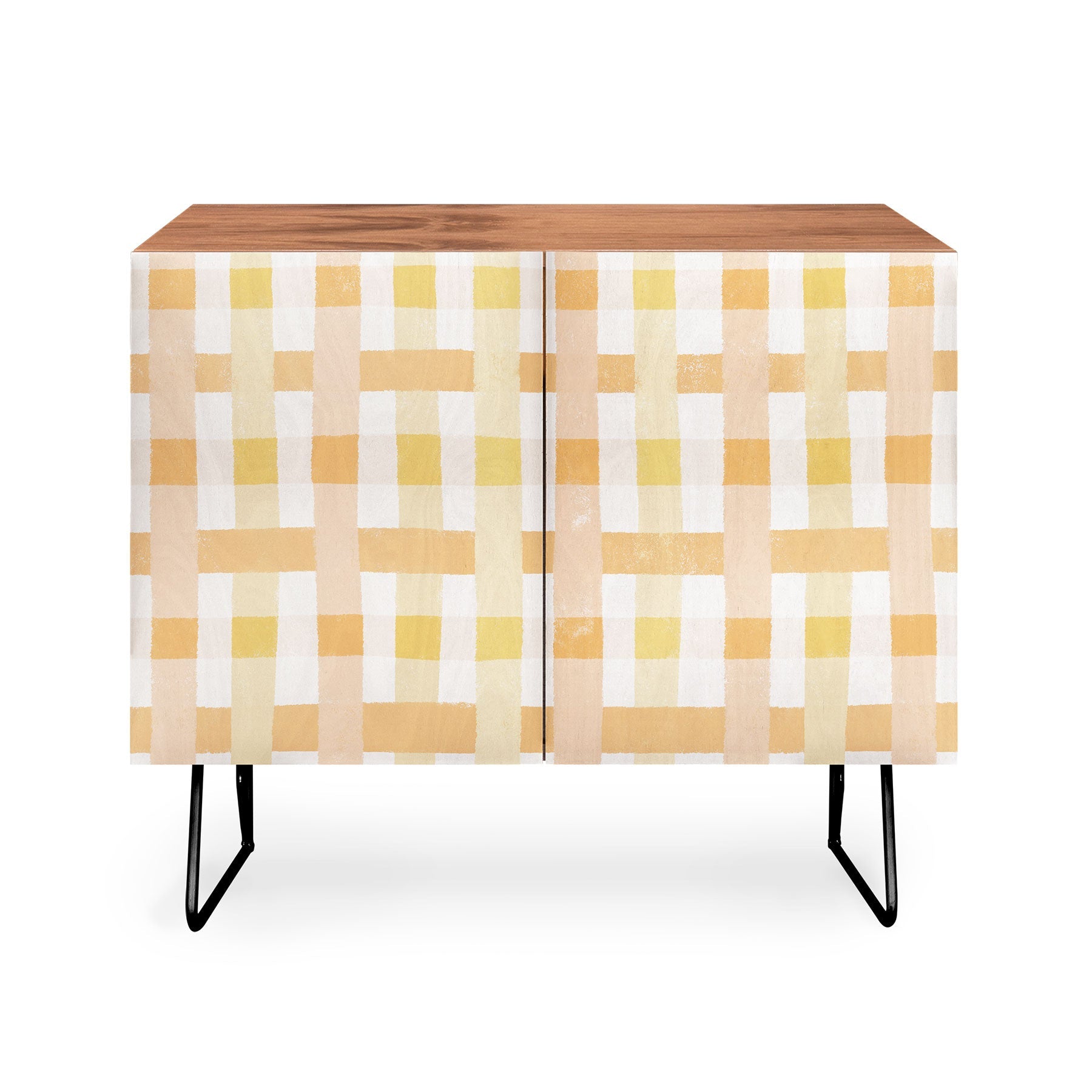 Menina Lisboa Yellow Pink Gingham Credenza