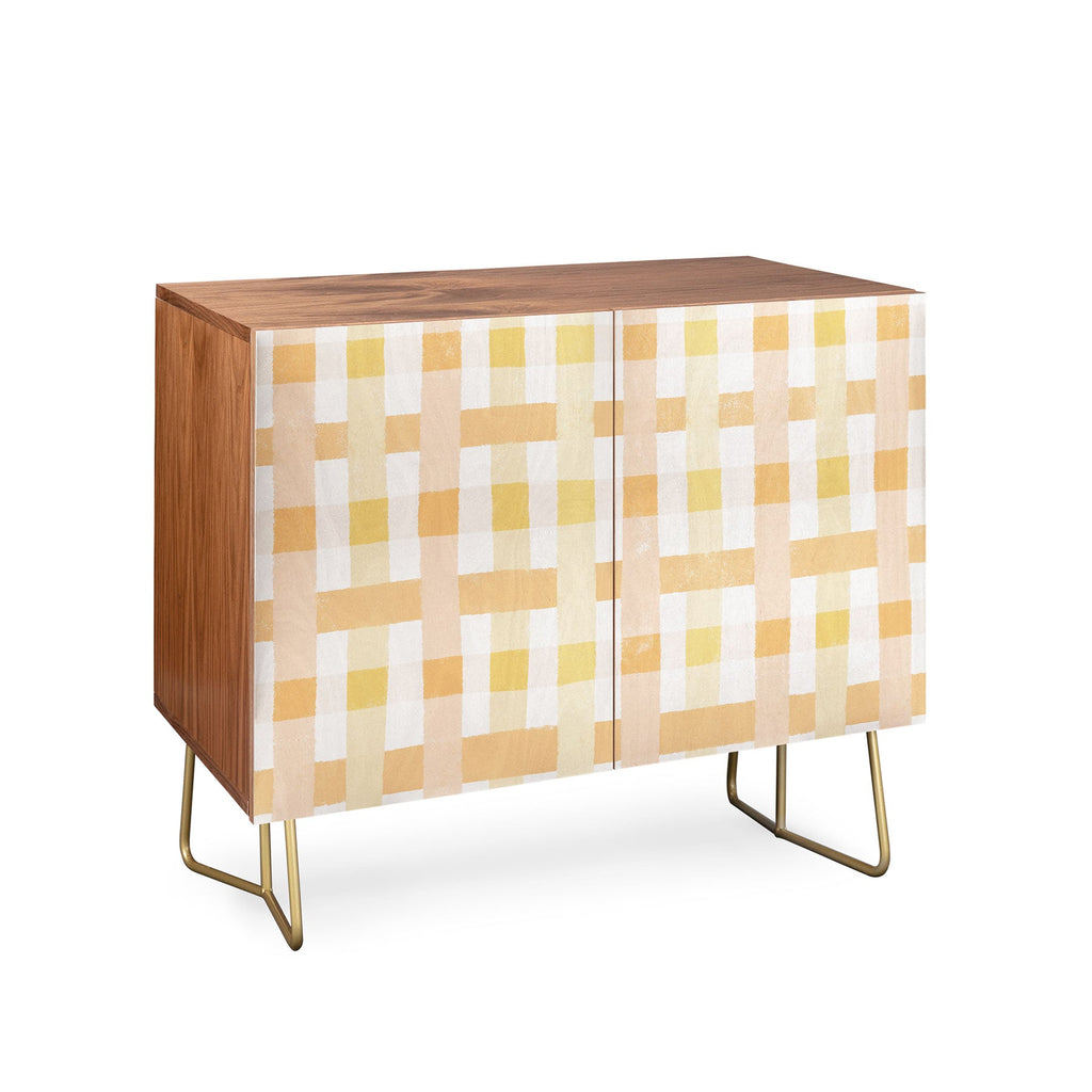 Menina Lisboa Yellow Pink Gingham Credenza