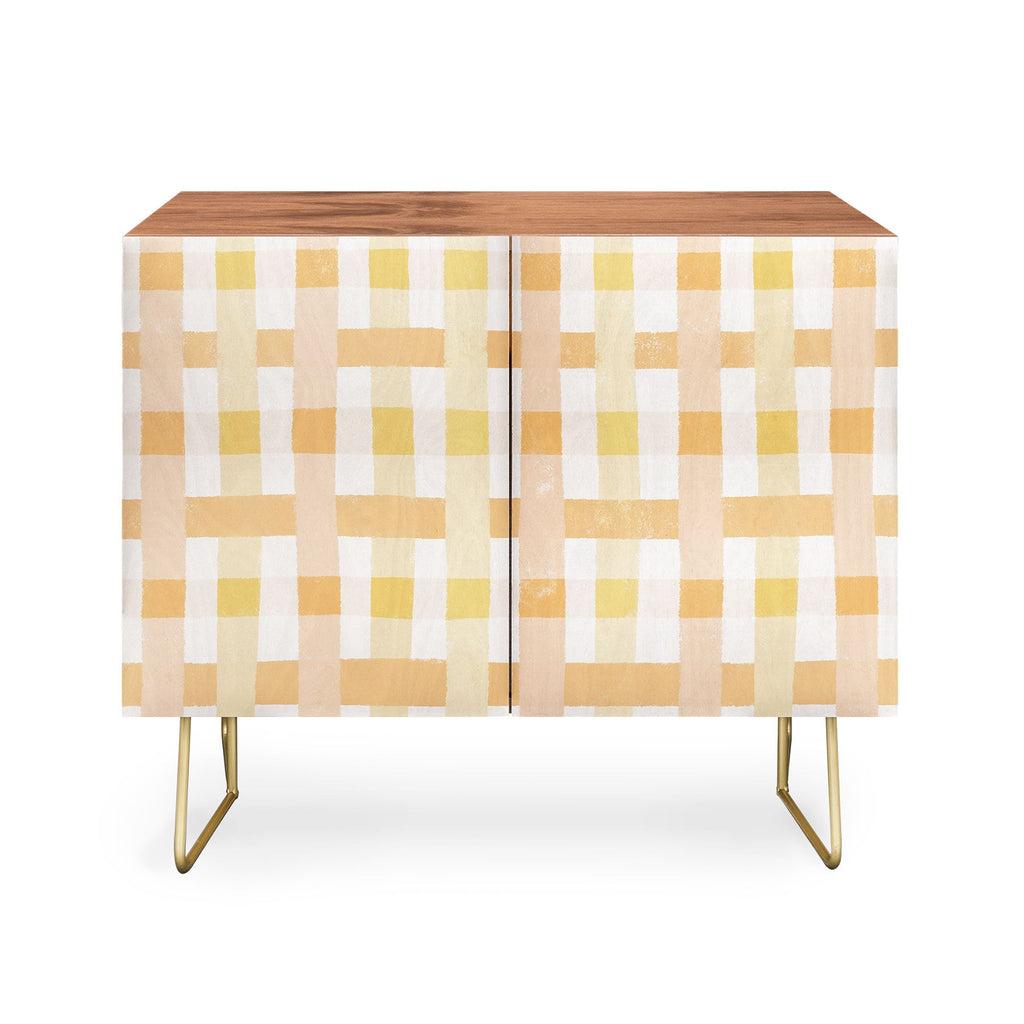 Menina Lisboa Yellow Pink Gingham Credenza