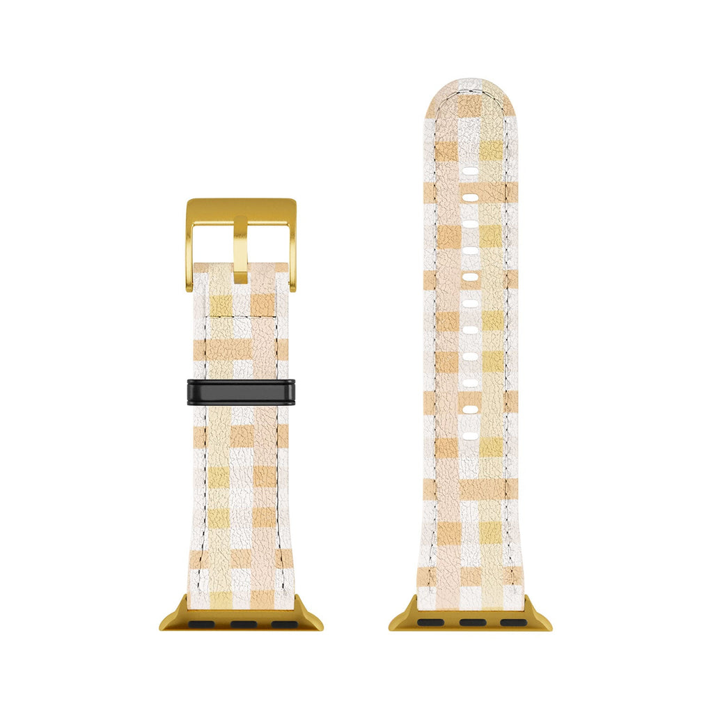 Menina Lisboa Yellow Pink Gingham Apple Watch Band