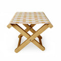 Menina Lisboa Yellow Pink Gingham Folding Stool