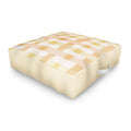 Menina Lisboa Yellow Pink Gingham Outdoor Floor Cushion