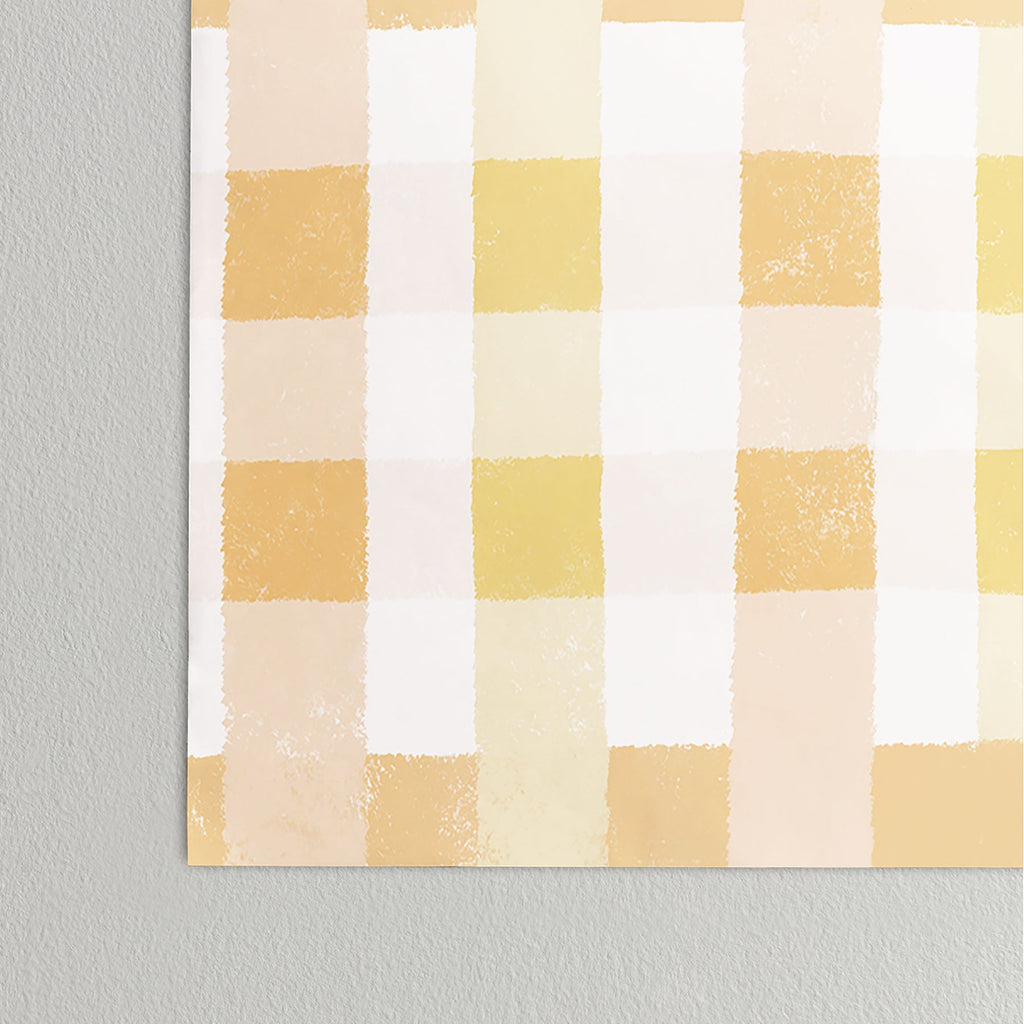 Menina Lisboa Yellow Pink Gingham Poster
