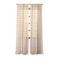 Menina Lisboa Yellow Pink Gingham Sheer Window Curtain