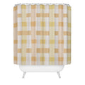 Menina Lisboa Yellow Pink Gingham Shower Curtain