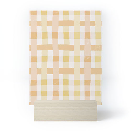 Menina Lisboa Yellow Pink Gingham Mini Art Print
