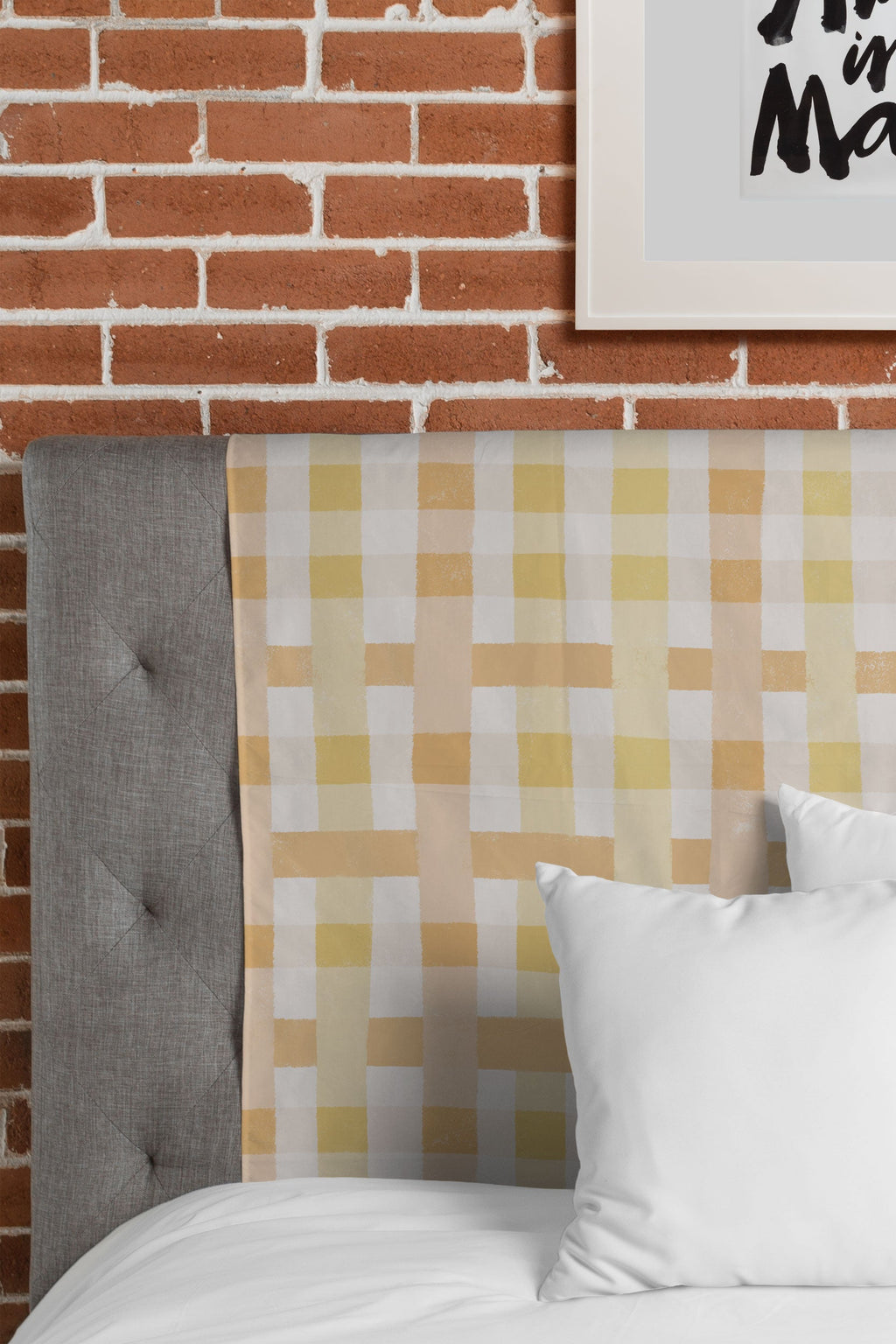 Menina Lisboa Yellow Pink Gingham Tapestry