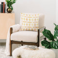 Menina Lisboa Yellow Pink Gingham Throw Pillow