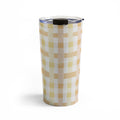 Menina Lisboa Yellow Pink Gingham Travel Mug