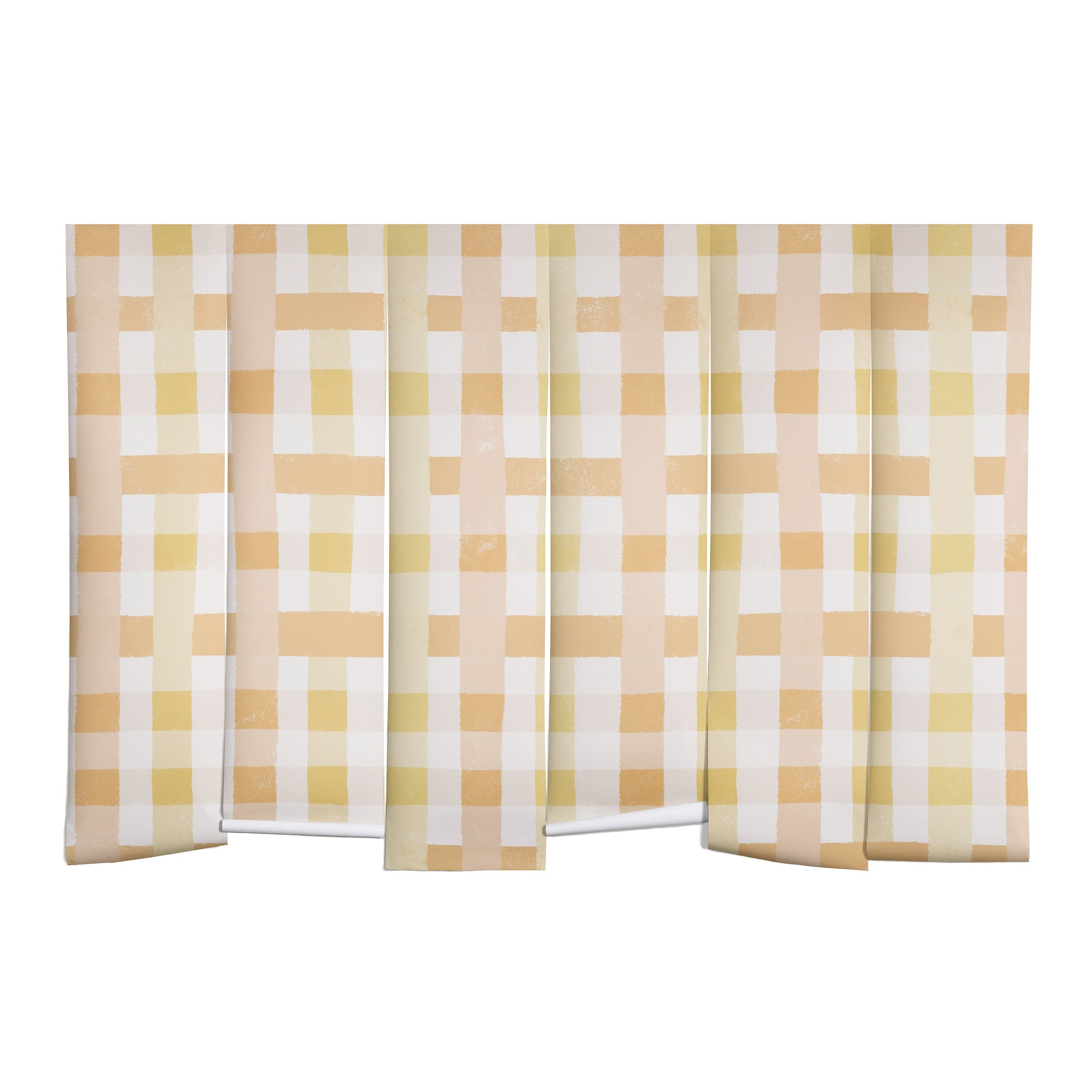 Menina Lisboa Yellow Pink Gingham Wall Mural