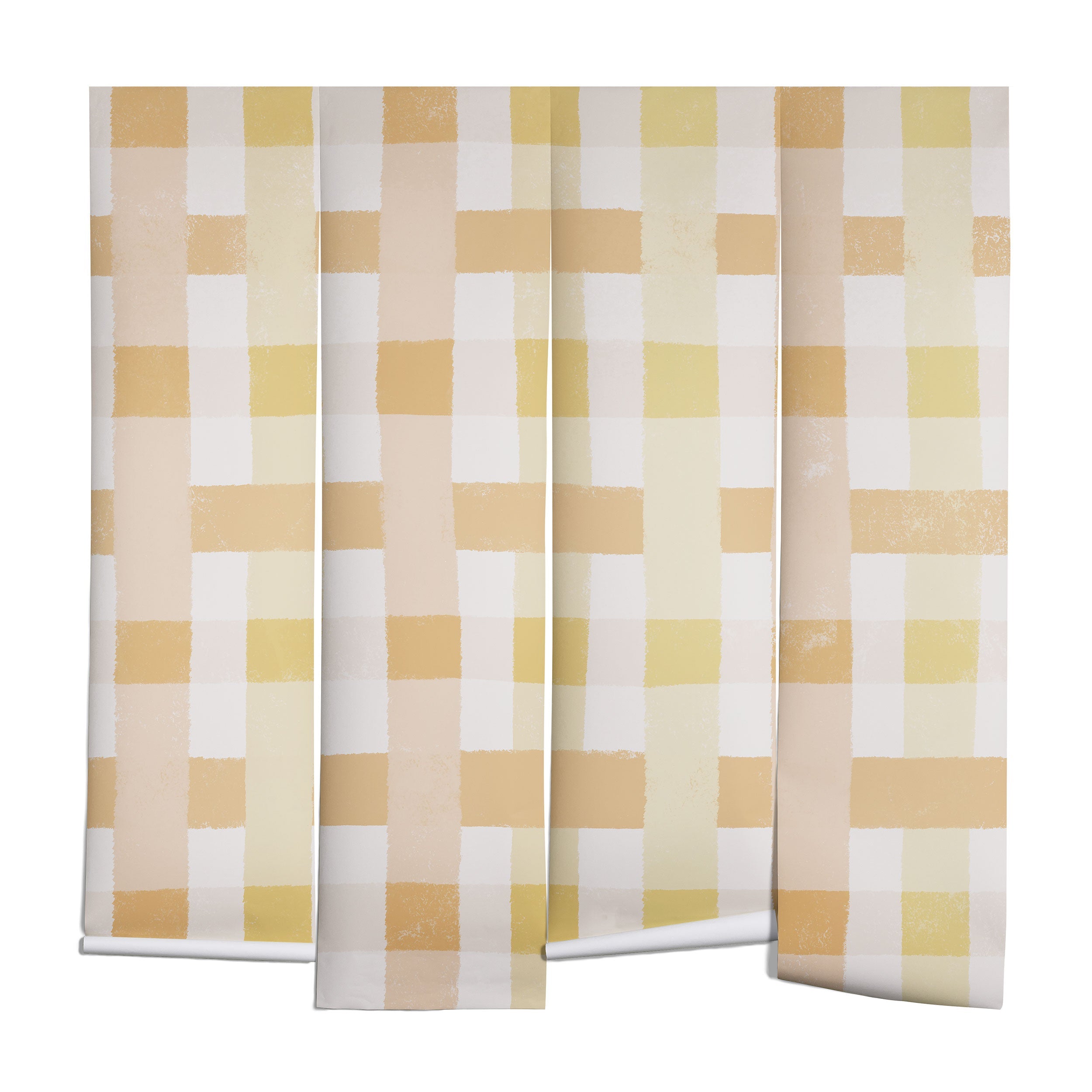 Menina Lisboa Yellow Pink Gingham Wall Mural