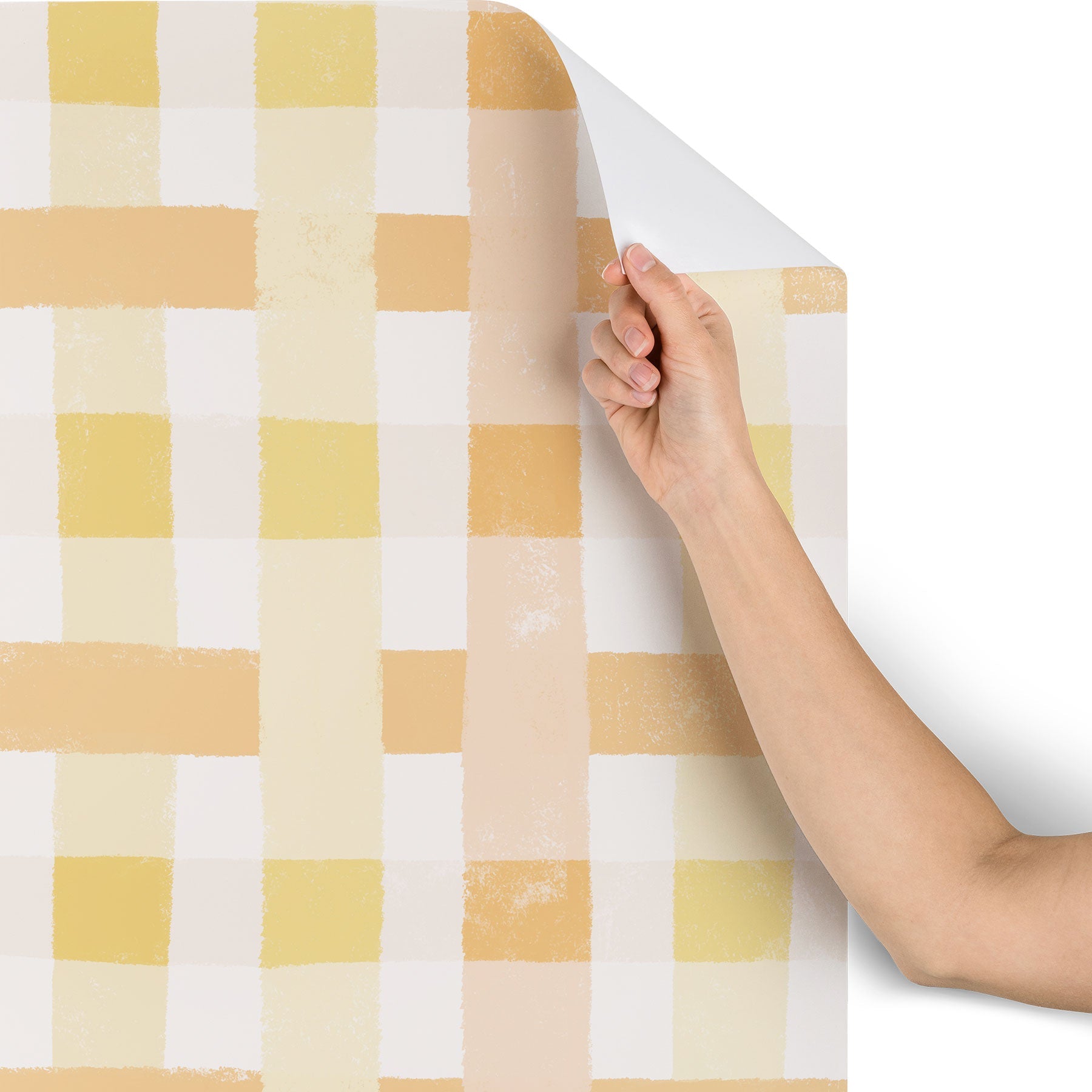 Menina Lisboa Yellow Pink Gingham Wallpaper