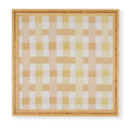 Menina Lisboa Yellow Pink Gingham Framed Wall Art