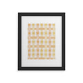 Menina Lisboa Yellow Pink Gingham Framed Art Print