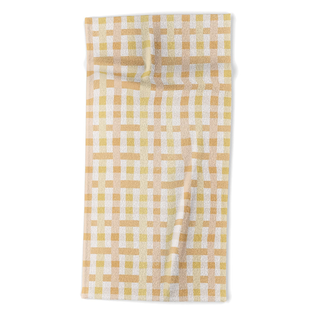 Menina Lisboa Yellow Pink Gingham Beach Towel