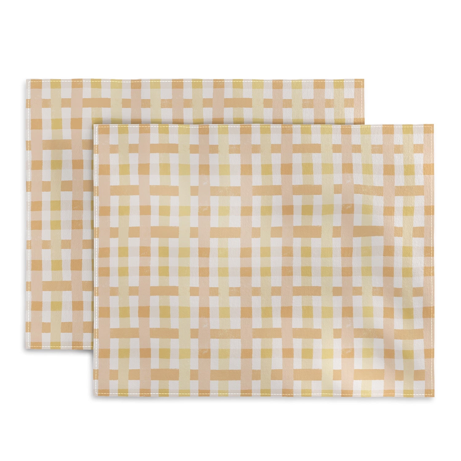 Menina Lisboa Yellow Pink Gingham Desk Mat