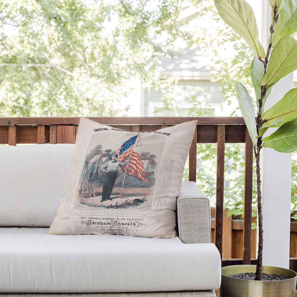 DENY Designs Our Country s Flag Outdoor Throw Pillow
