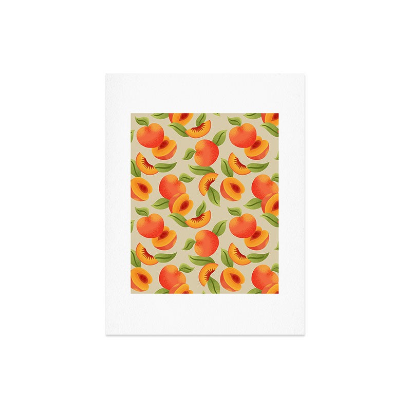 Jessica Molina Peach Pattern Art Print