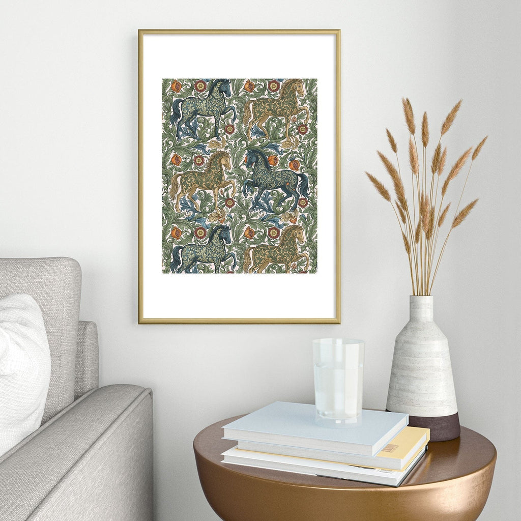 Marta Barragan Camarasa Renaissance Horse Garden Metal Framed Art Print