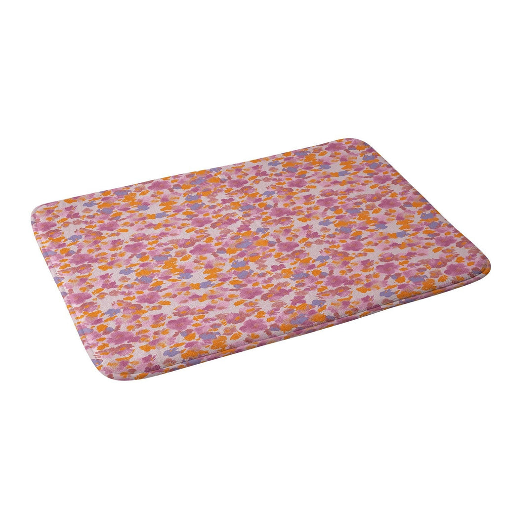 Gabriela Fuente Day Dreaming Watercolor Pink Memory Foam Bath Mat