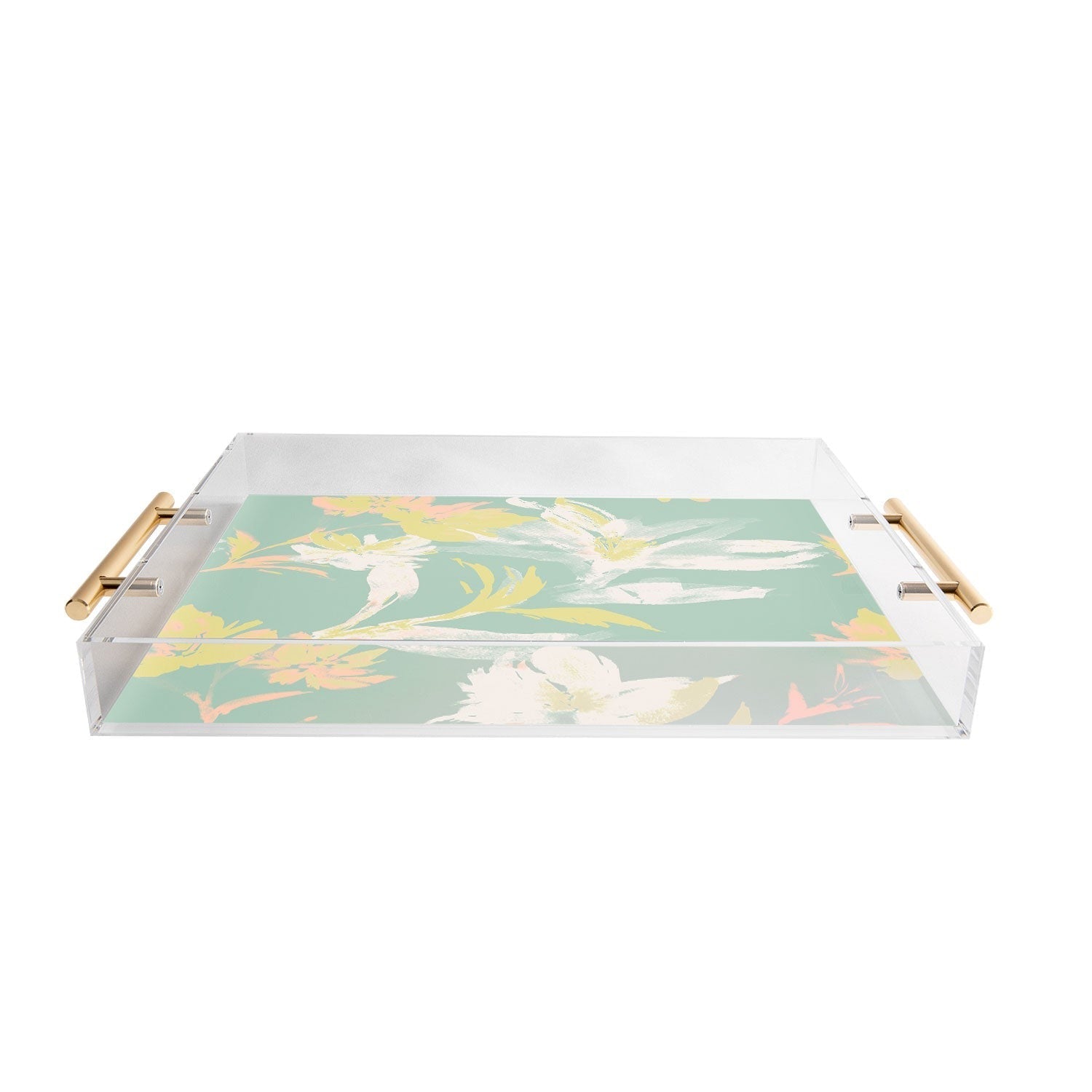 Gabriela Fuente Emma Floral Mint Acrylic Tray