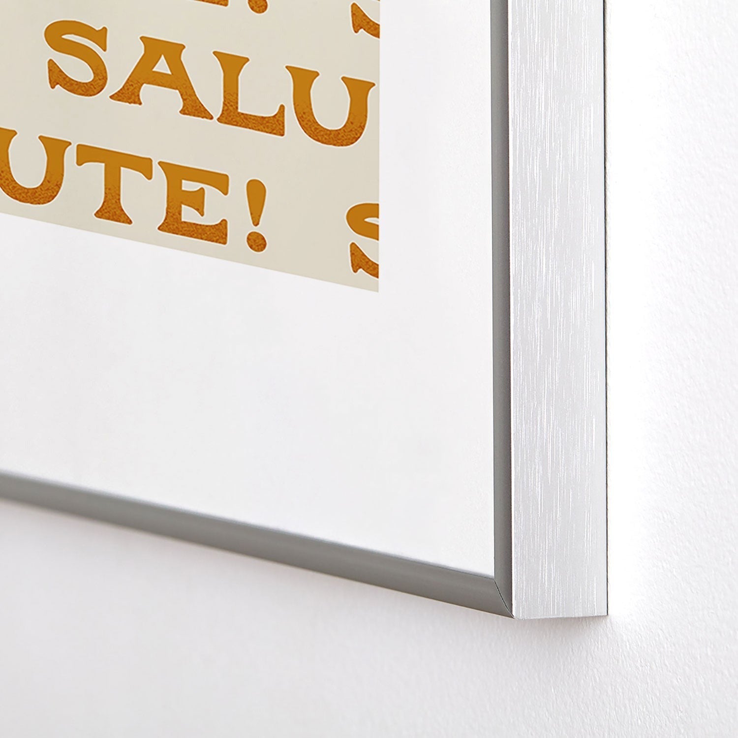Jessica Molina Salute Gold Pattern on Cream Metal Framed Art Print