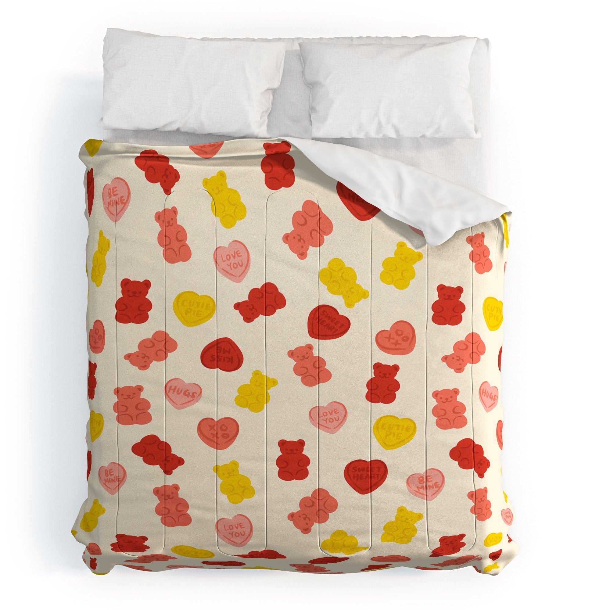 Design by Spark Gummy Bears and Candy Hearts Valentines Comforter