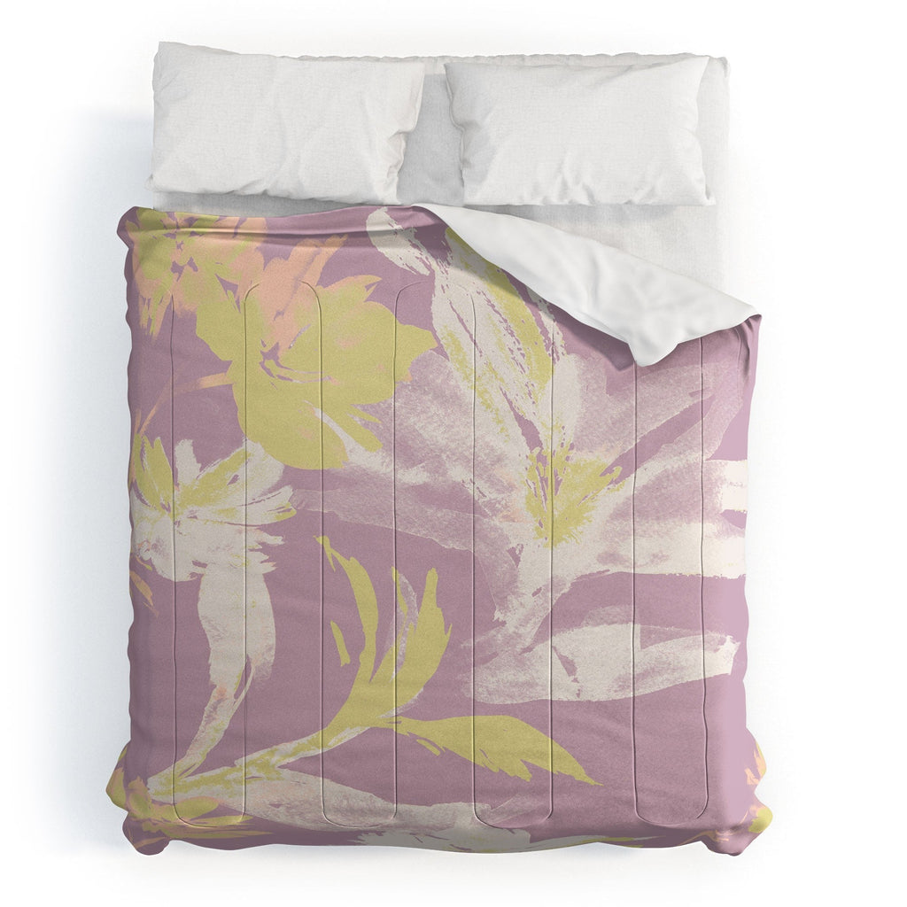 Gabriela Fuente Emma Lilac Floral Comforter