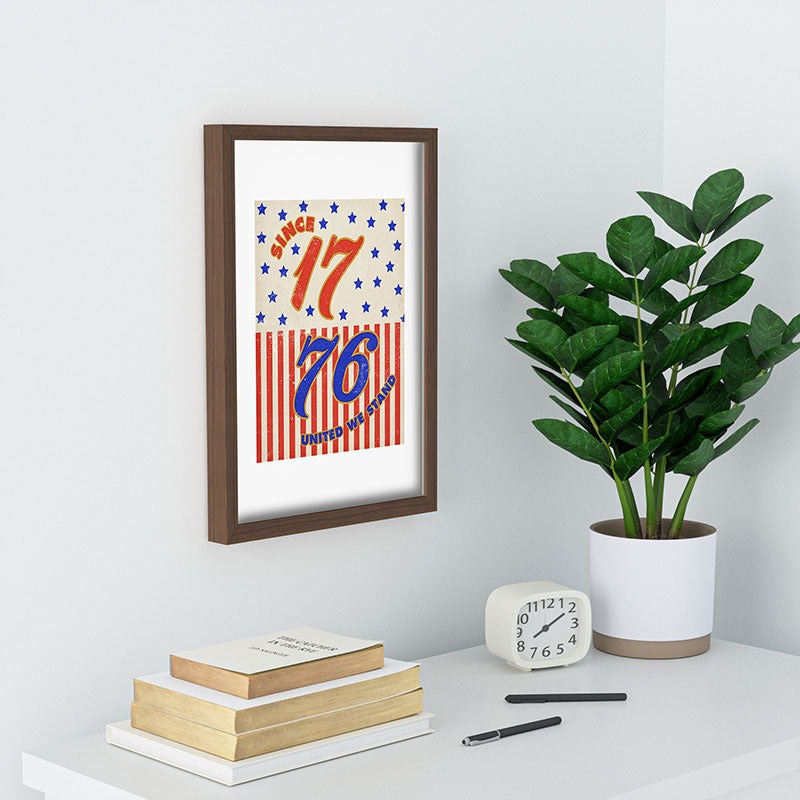 DENY Designs 1776 Stars Recessed Framing Rectangle