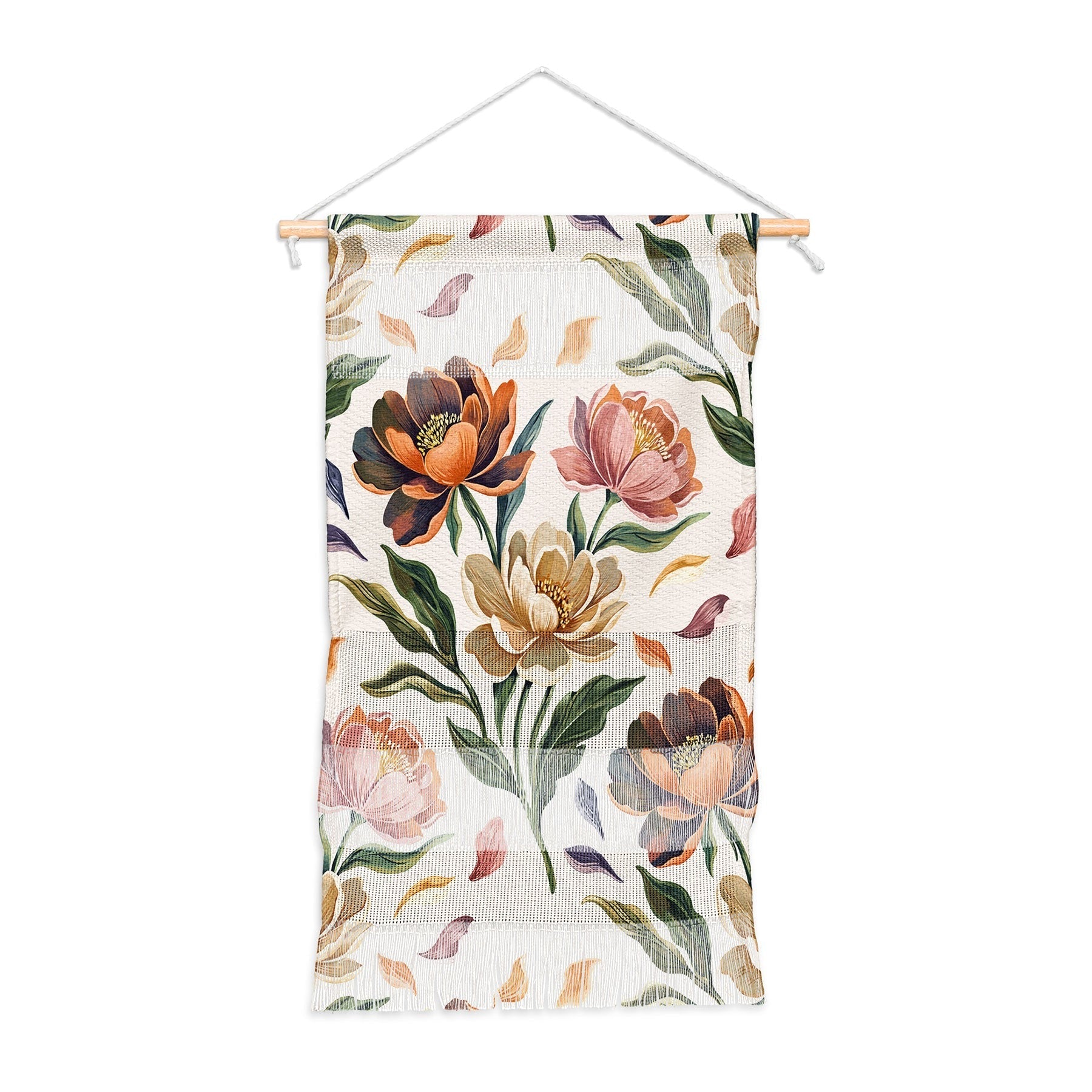 Marta Barragan Camarasa Hand Painted Peony Florals Wall Hanging Portrait