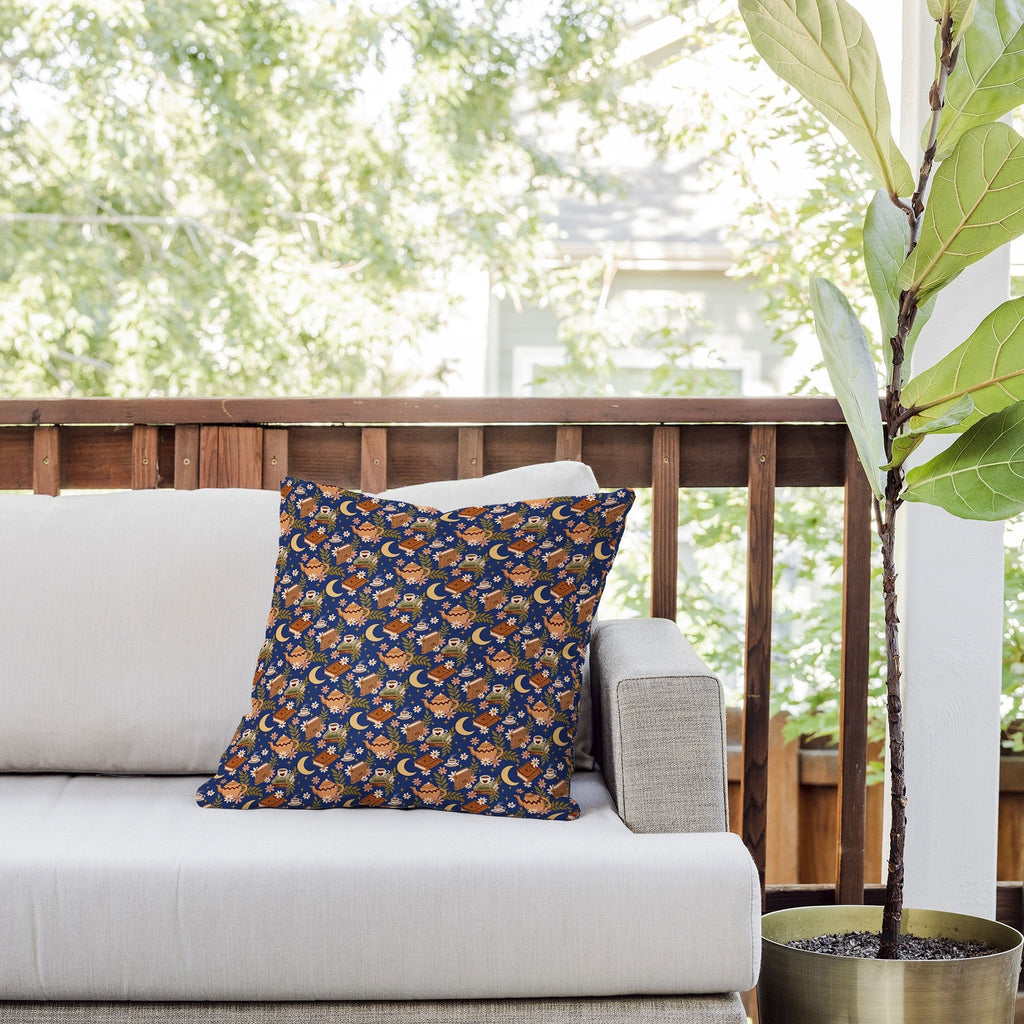 Avenie Moonlit Reading Nook II Outdoor Throw Pillow