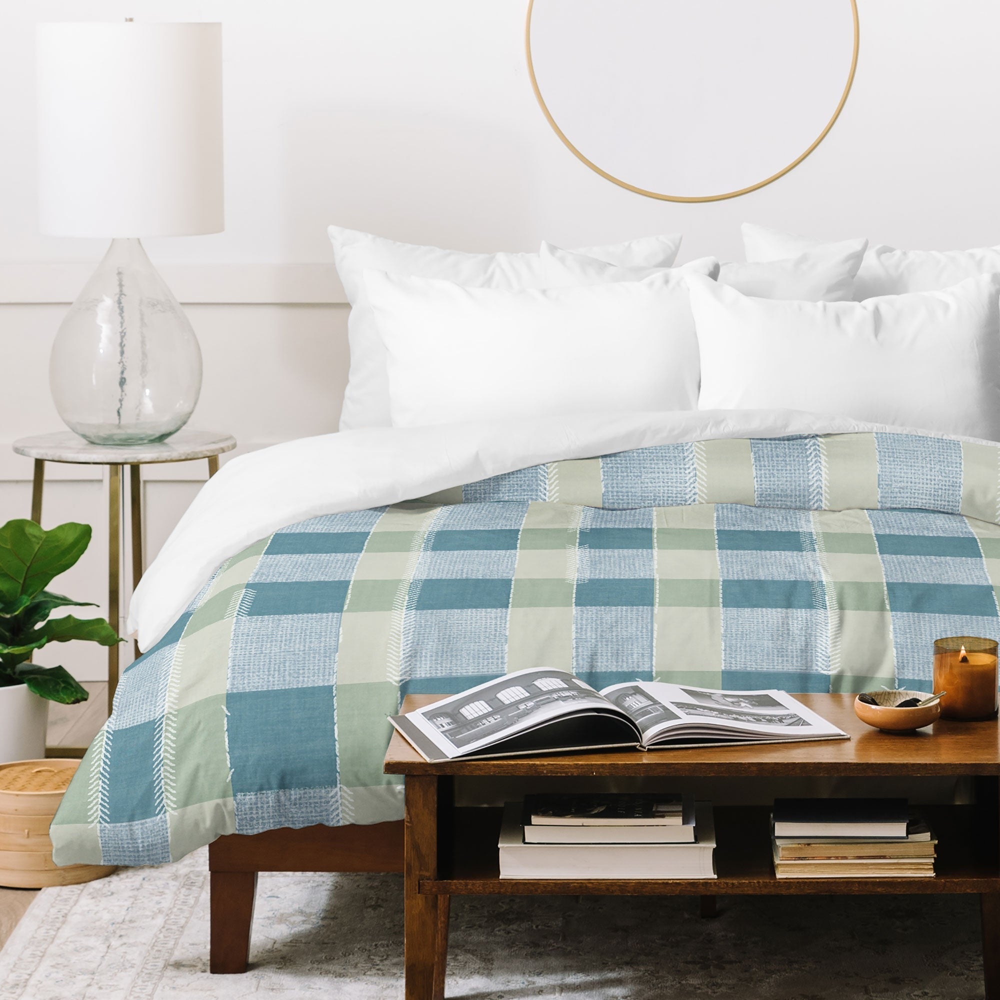 Marta Barragan Camarasa Country Style Checks Duvet Cover