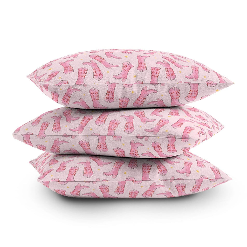 Love_Ryming Stars and Boots Throw Pillow