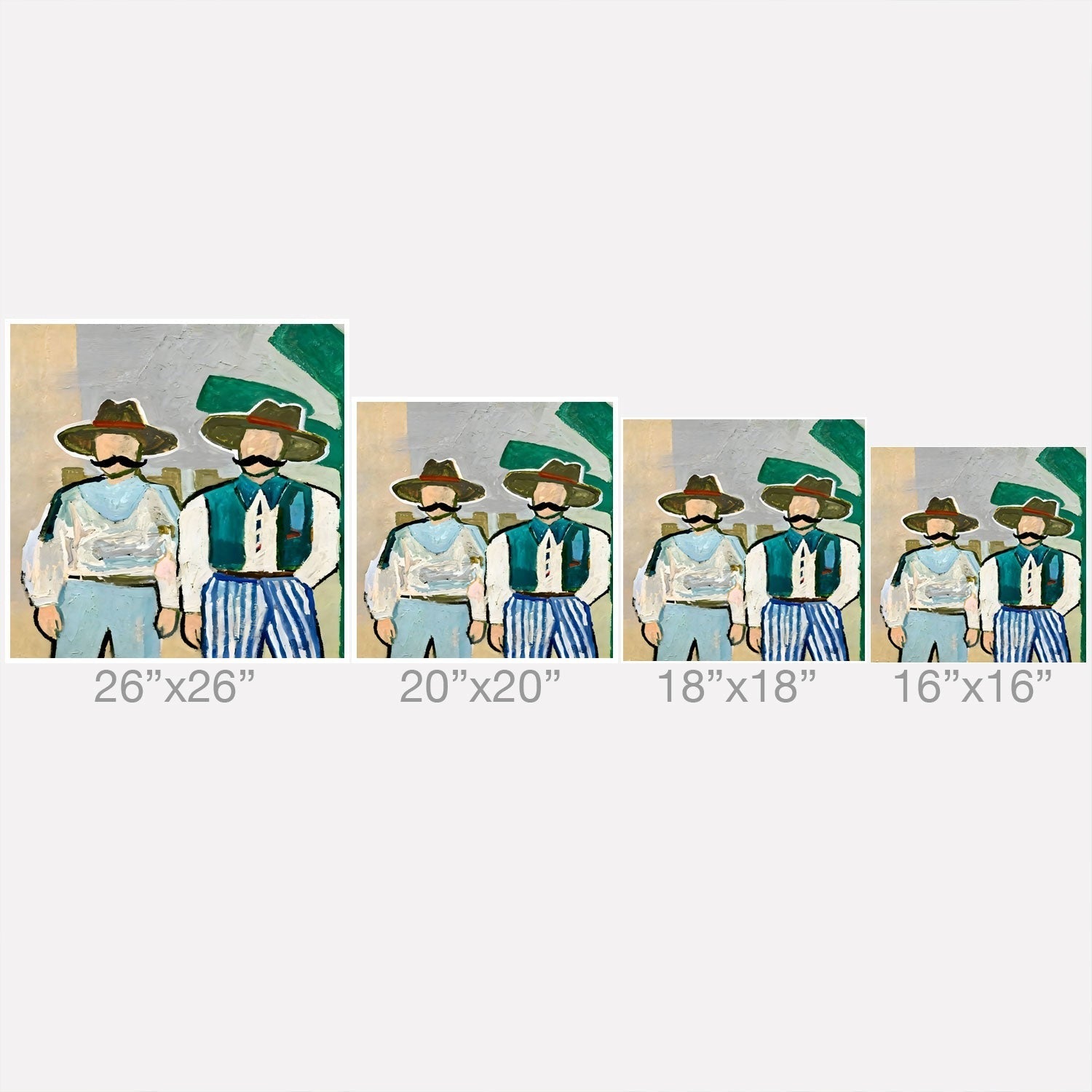 83 Oranges Side By Side Cowboy Edition Outdoor Throw Pillow