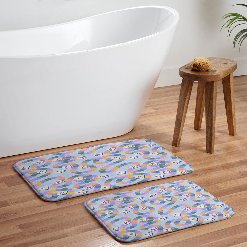 Design by Spark Scrabble Board Game Night Memory Foam Bath Mat