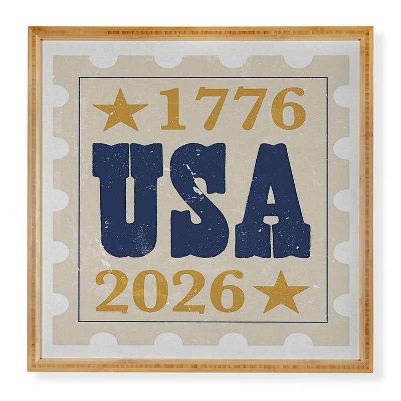 DENY Designs USA Stamp Framed Wall Art