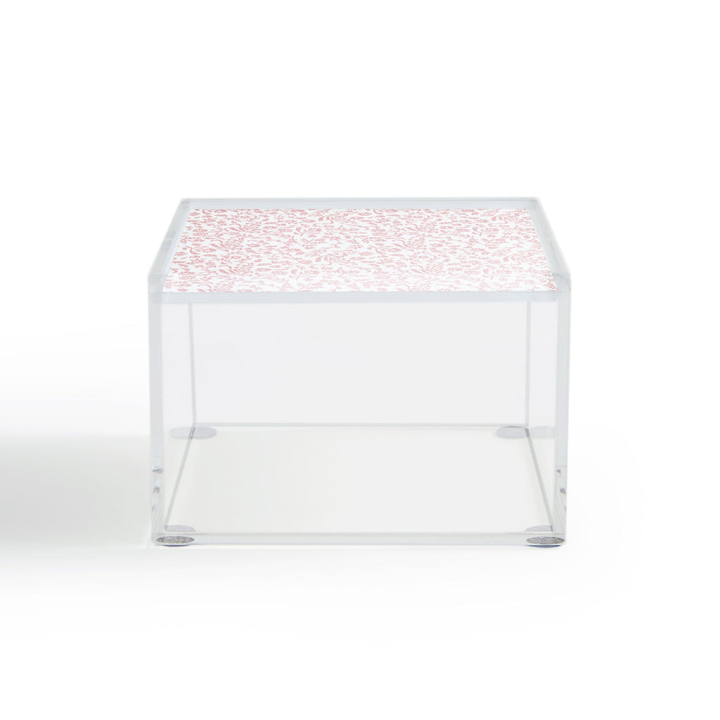 Mieken Petra Designs ditsytoilefloral pink Acrylic Box