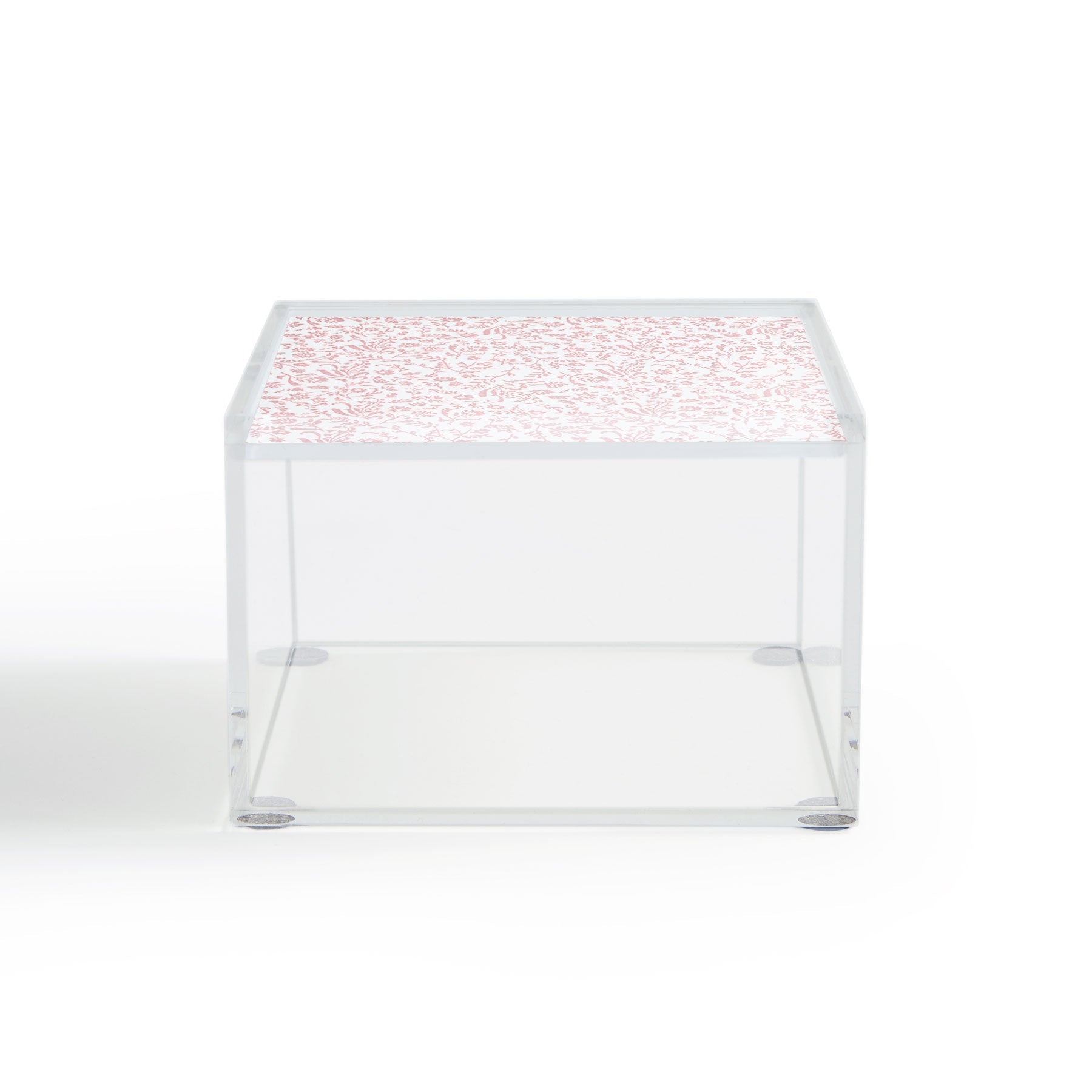 Mieken Petra Designs ditsytoilefloral pink Acrylic Box