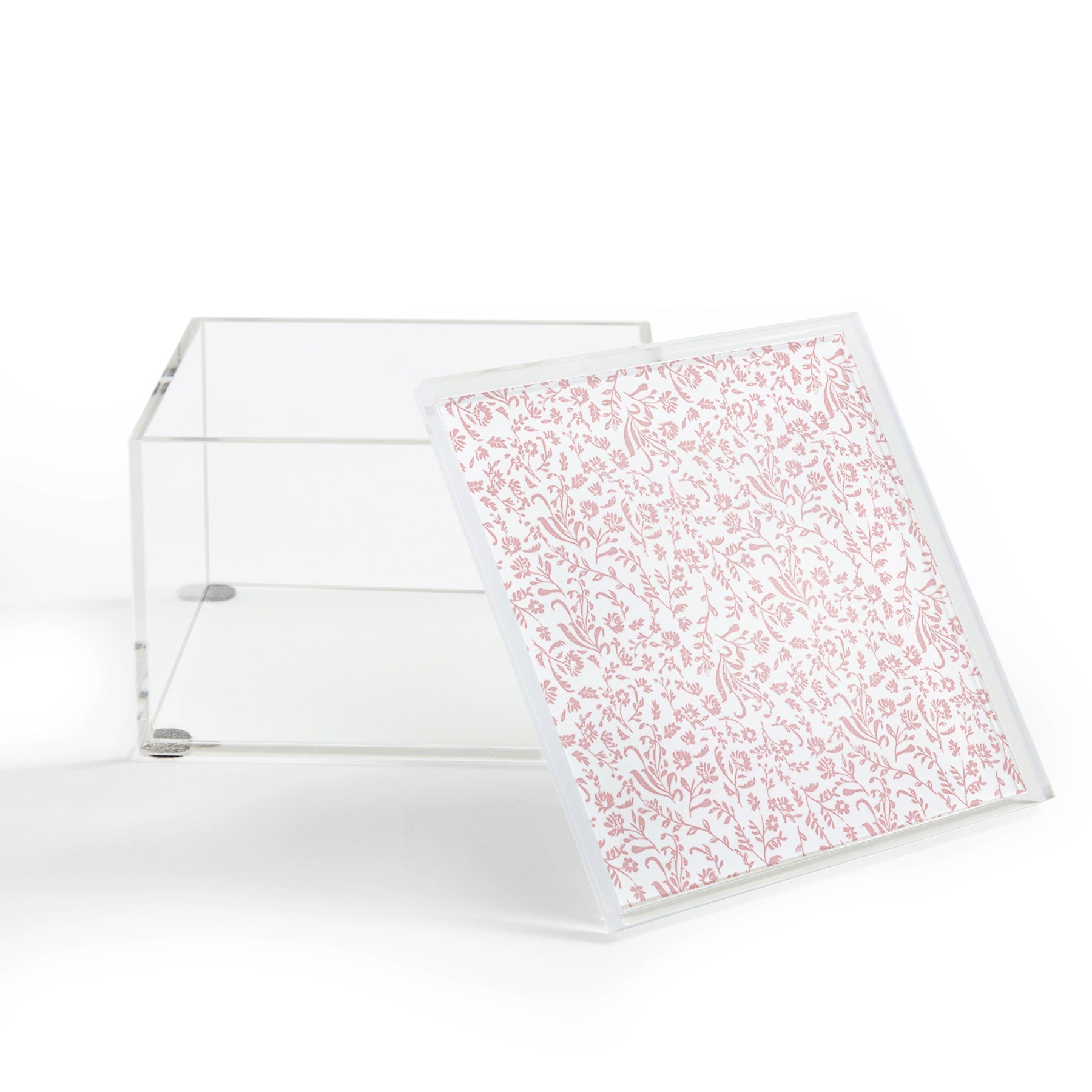 Mieken Petra Designs ditsytoilefloral pink Acrylic Box