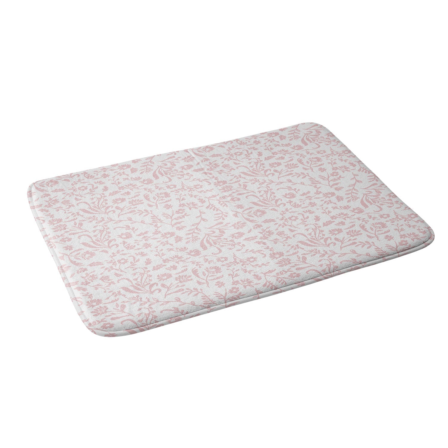 Mieken Petra Designs ditsytoilefloral pink Memory Foam Bath Mat