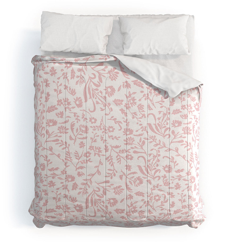 Mieken Petra Designs ditsytoilefloral pink Comforter