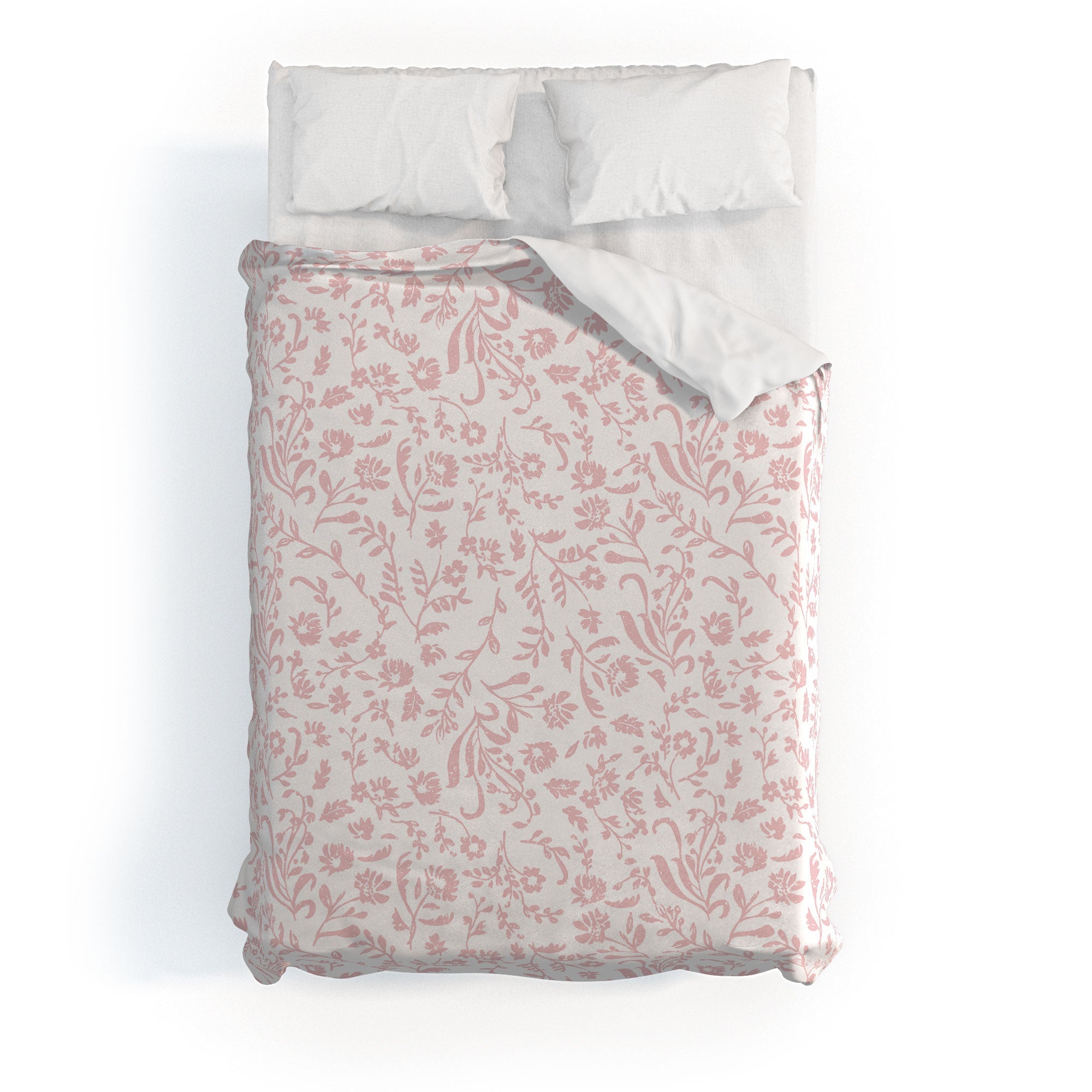 Mieken Petra Designs ditsytoilefloral pink Duvet Cover