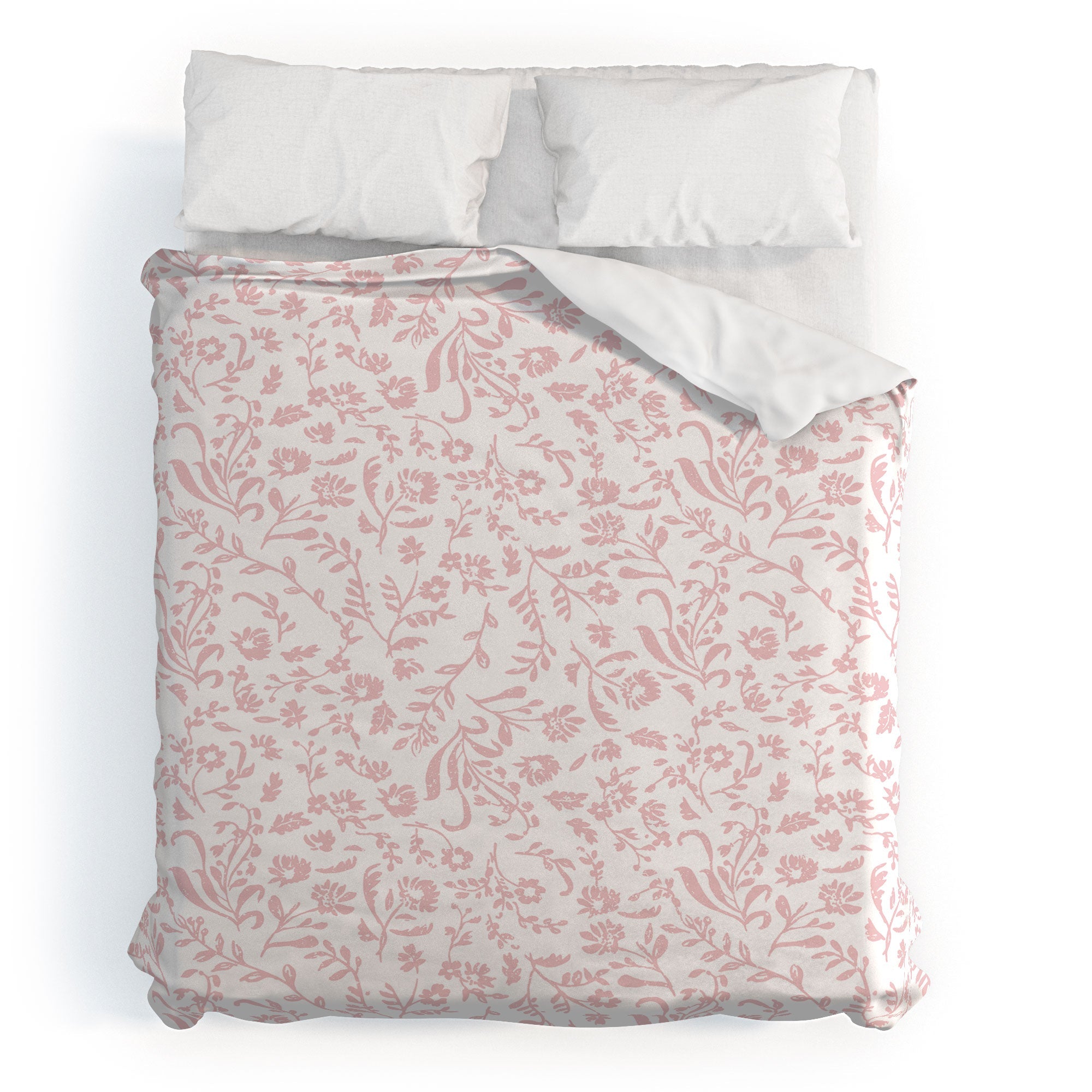 Mieken Petra Designs ditsytoilefloral pink Duvet Cover