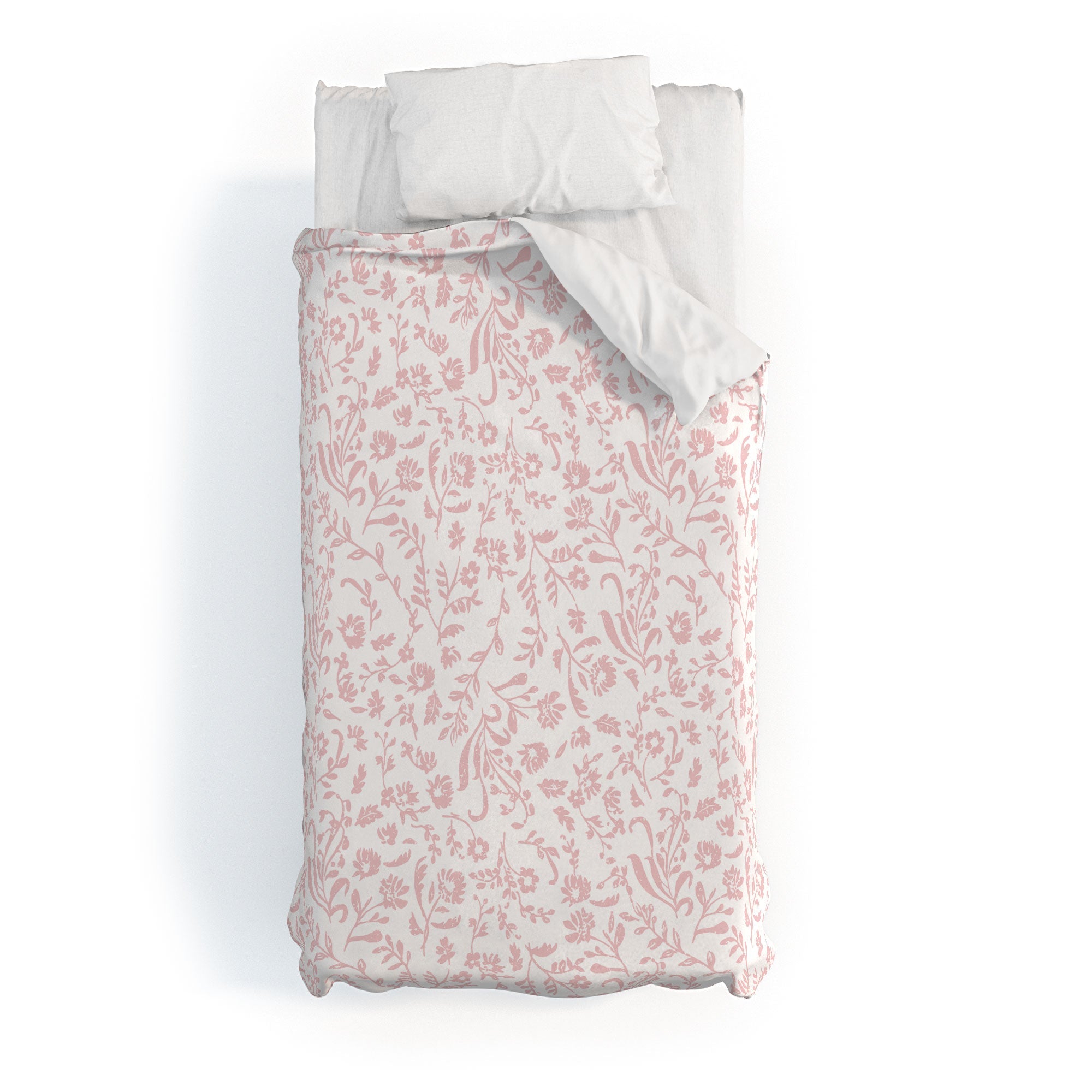 Mieken Petra Designs ditsytoilefloral pink Duvet Cover