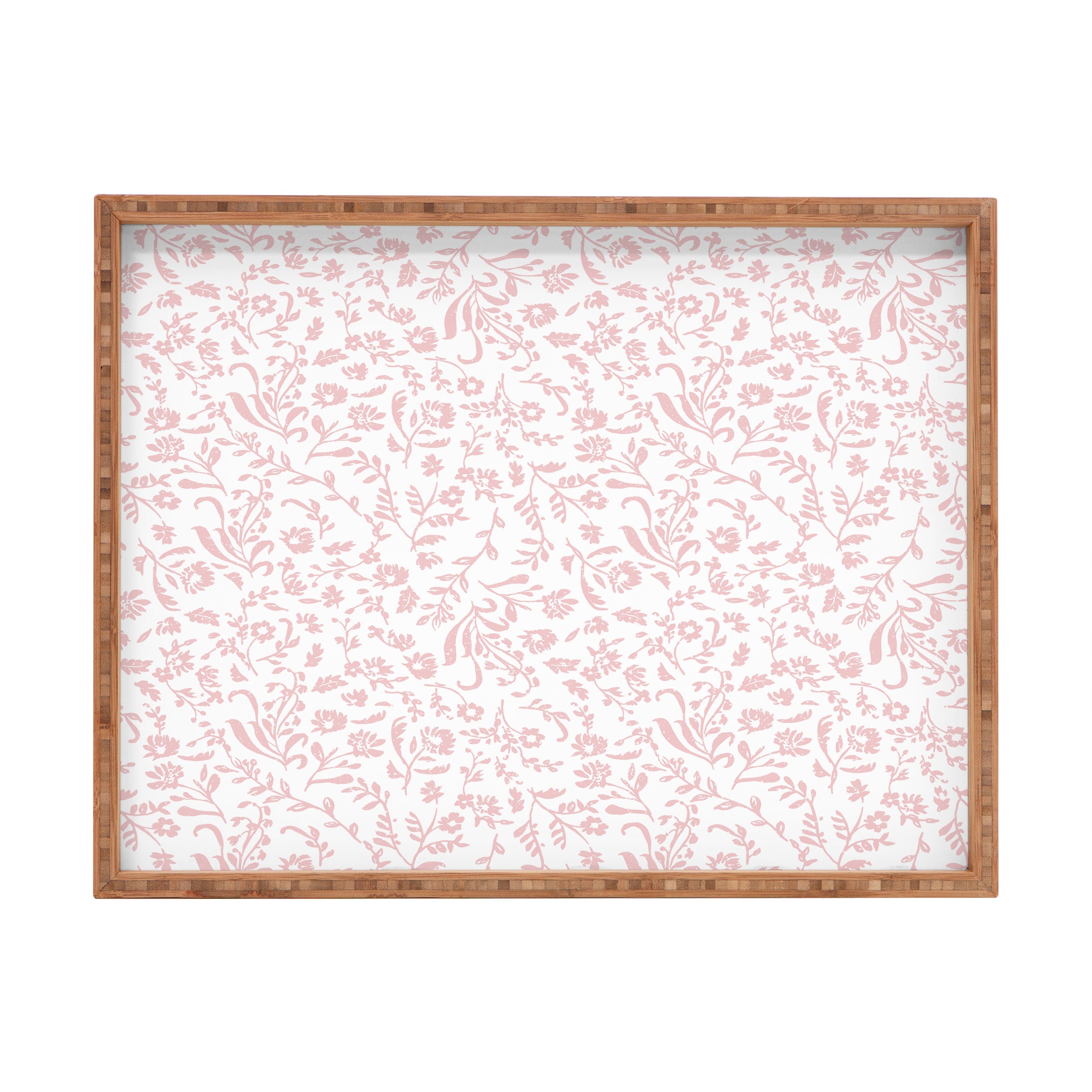 Mieken Petra Designs ditsytoilefloral pink Rectangular Tray