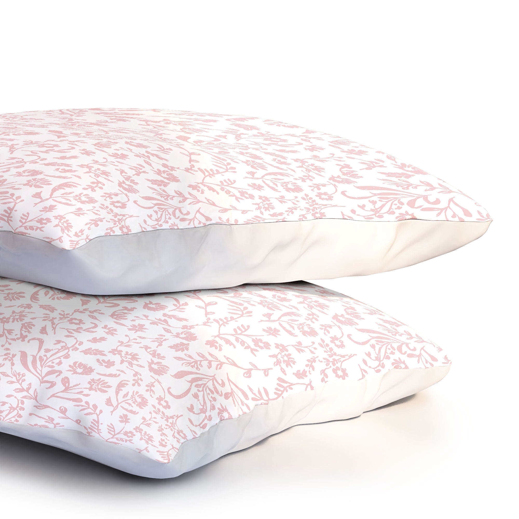 Mieken Petra Designs ditsytoilefloral pink Pillow Shams