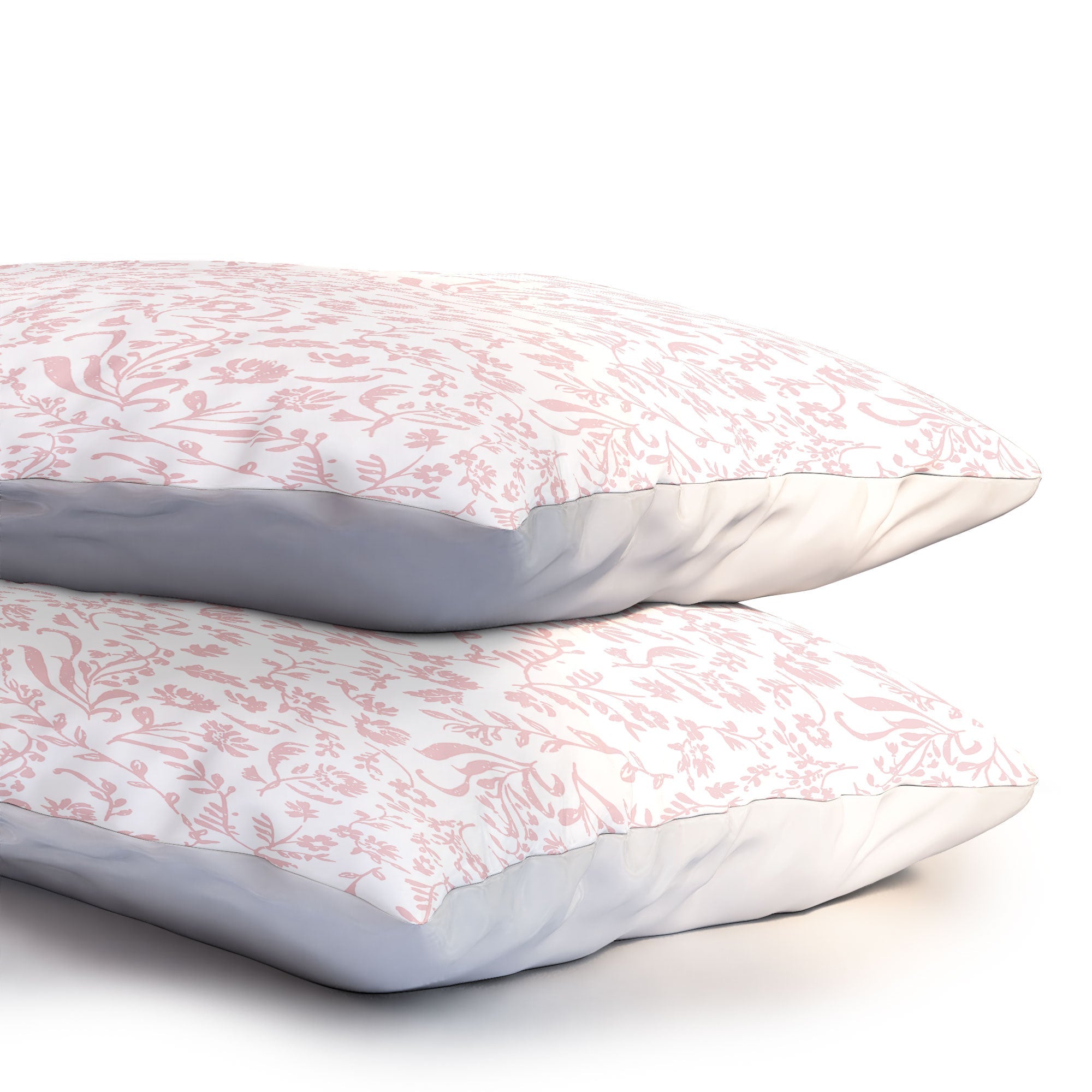 Mieken Petra Designs ditsytoilefloral pink Pillow Shams